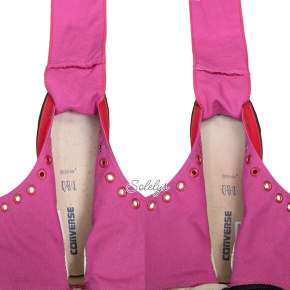 Converse All Star 2012 Custom XXHI Red Black Pink Knee High Sneaker Boot Women 9 - Picture 7 of 11